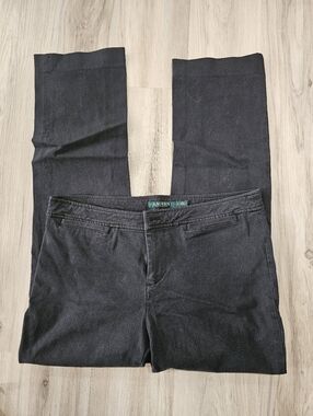 🟣3 For $51🟣 Lauren Ralph Lauren Women's Black Modern Straight Pants